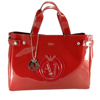 borsa armani vernice rossa